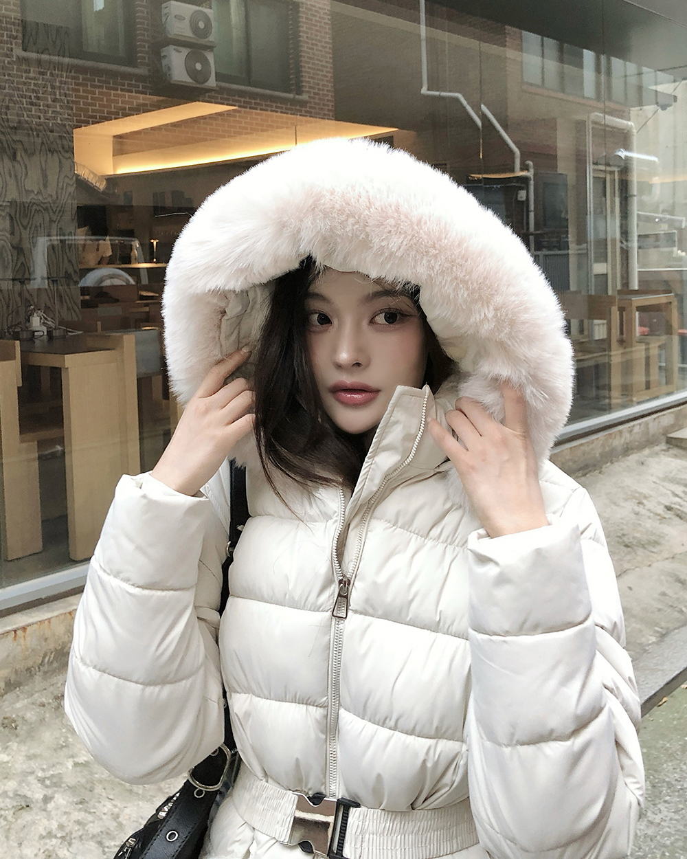 Fashion light luxury coat Korean style winter cotton coat