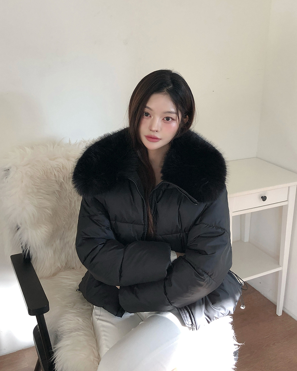 All-match cotton coat Korean style coat for women