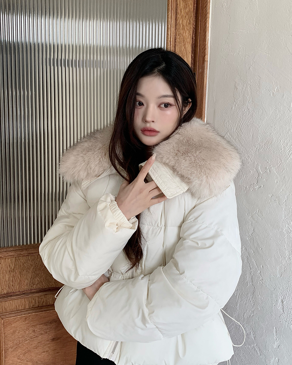 All-match cotton coat Korean style coat for women