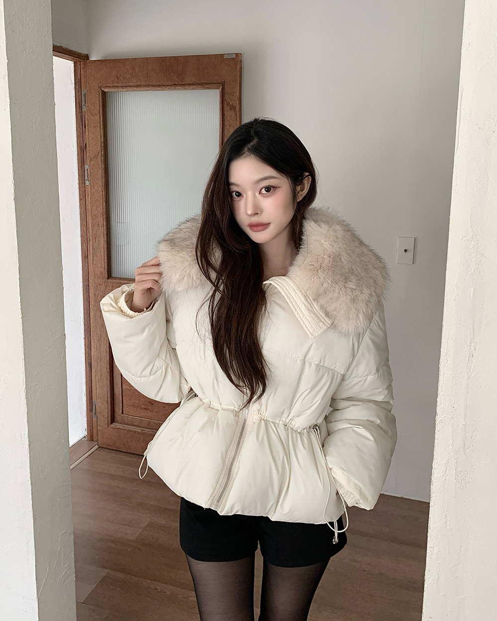 All-match cotton coat Korean style coat for women