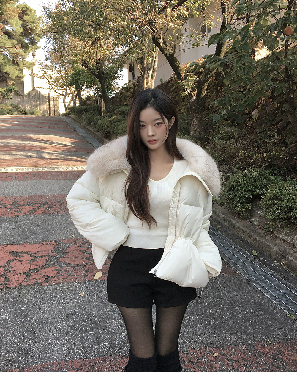 All-match cotton coat Korean style coat for women