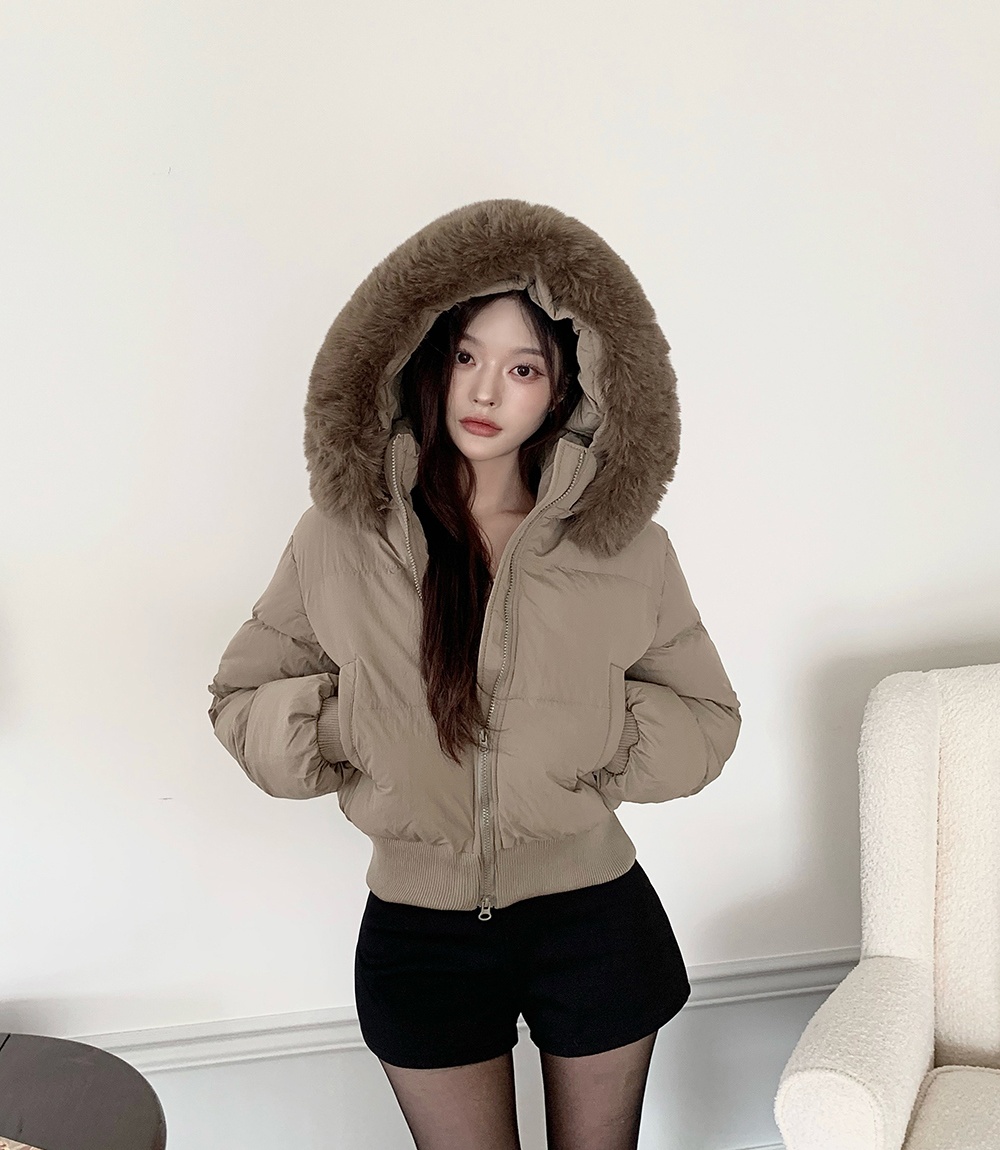 Down thick short coat Korean style personality cotton coat