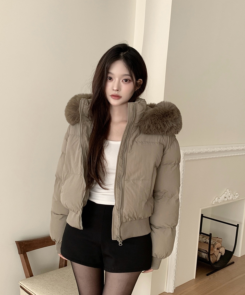 Down thick short coat Korean style personality cotton coat