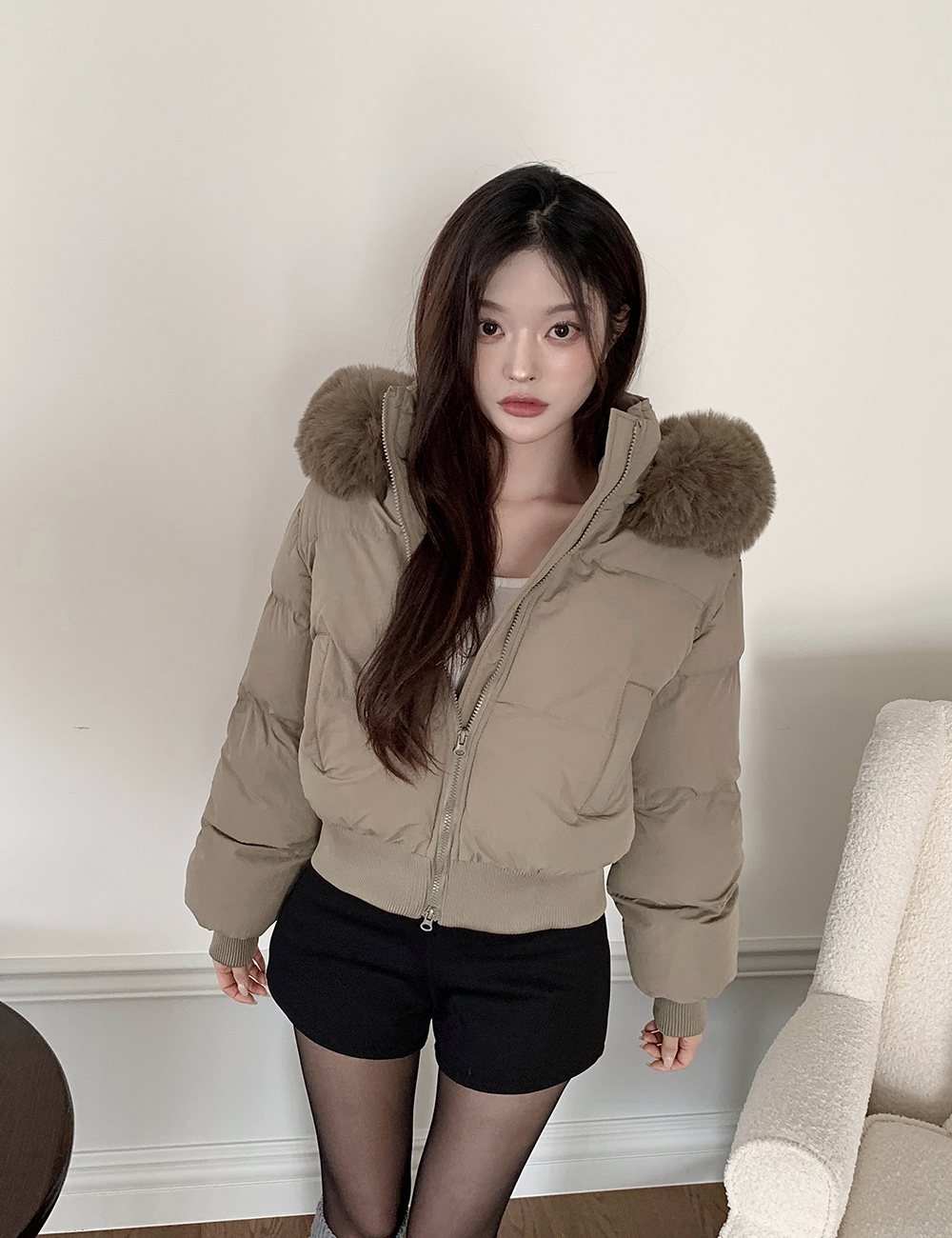 Down thick short coat Korean style personality cotton coat