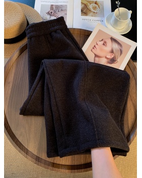 Drape Casual pants straight plus velvet sweatpants for women