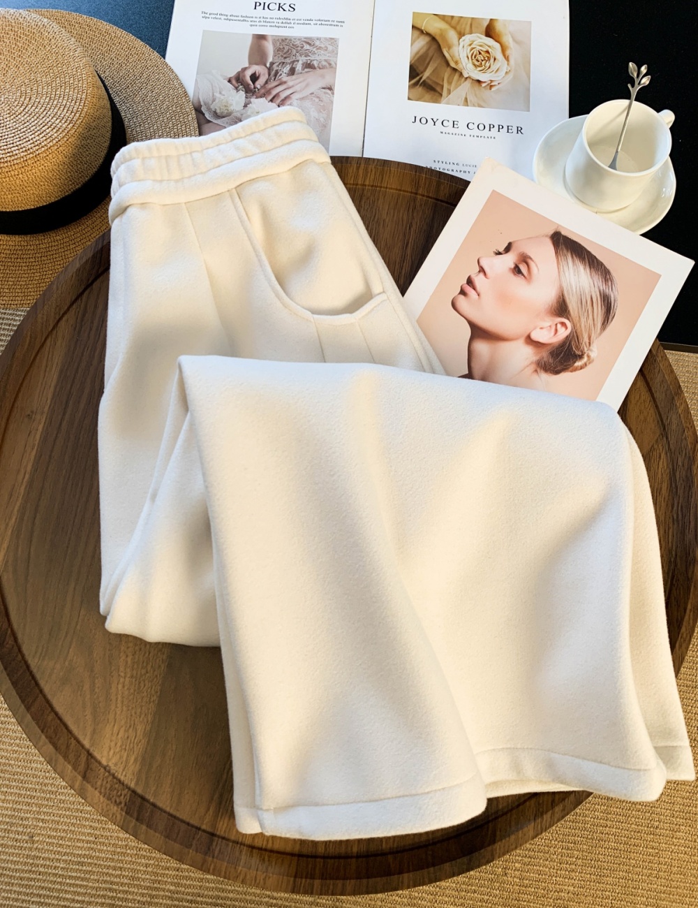 High waist sweatpants wide leg pants for women