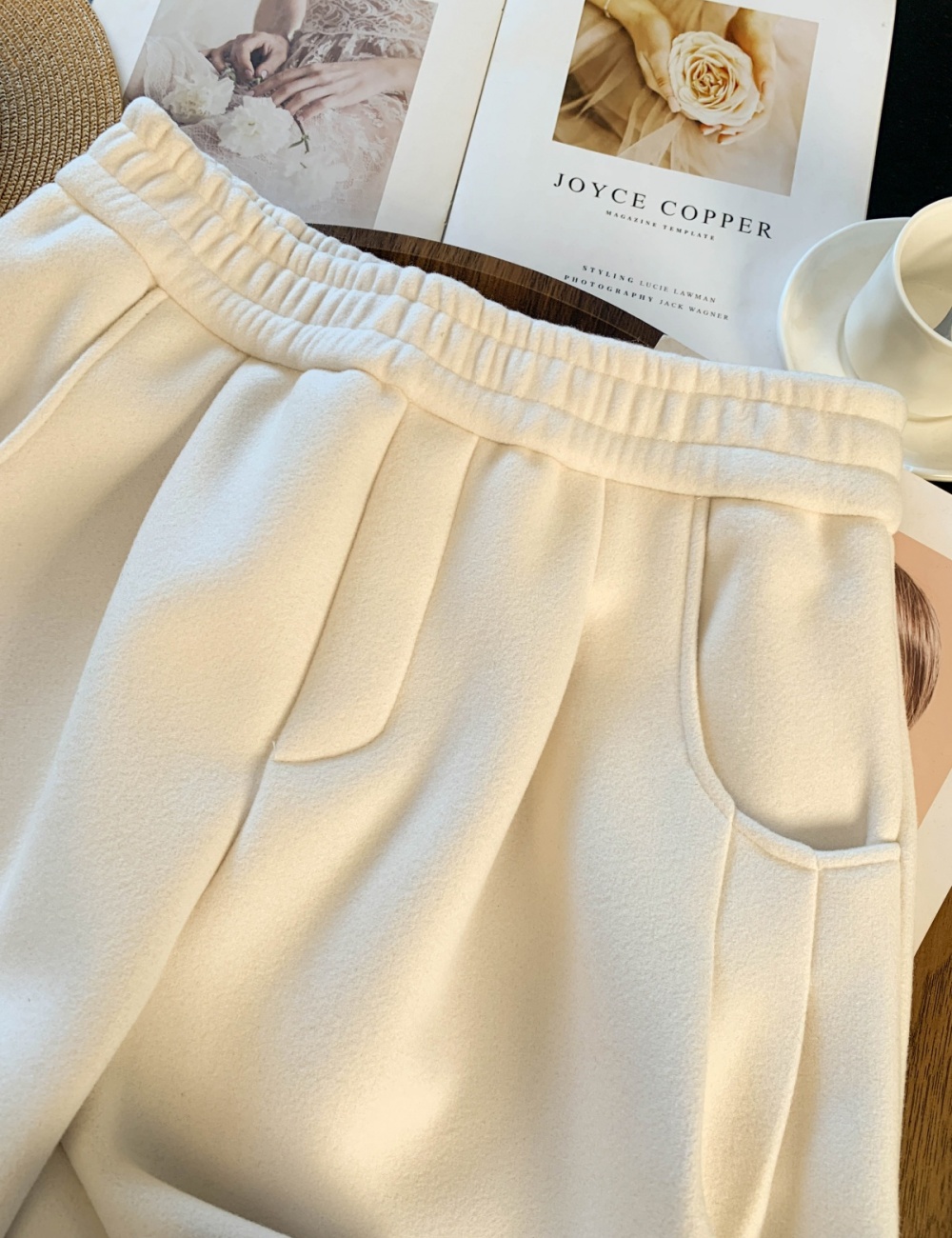 High waist sweatpants wide leg pants for women