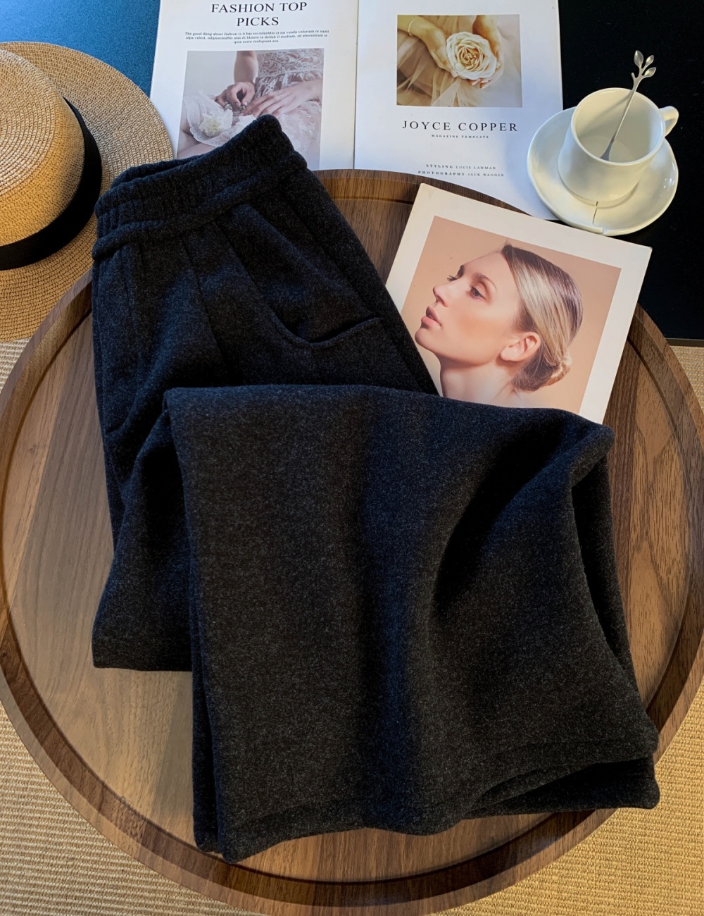 High waist sweatpants wide leg pants for women