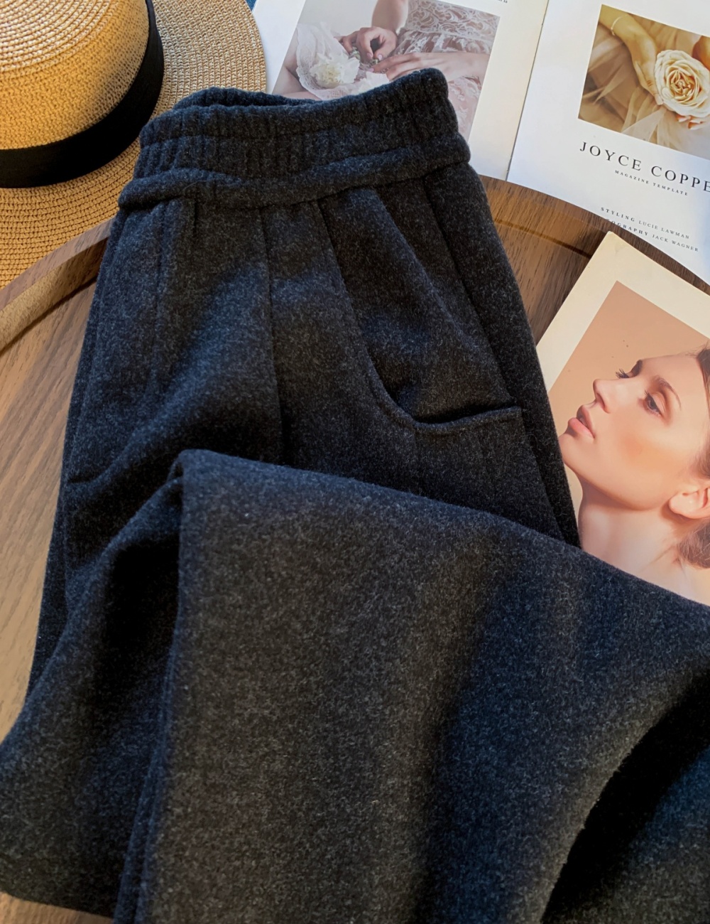 High waist sweatpants wide leg pants for women