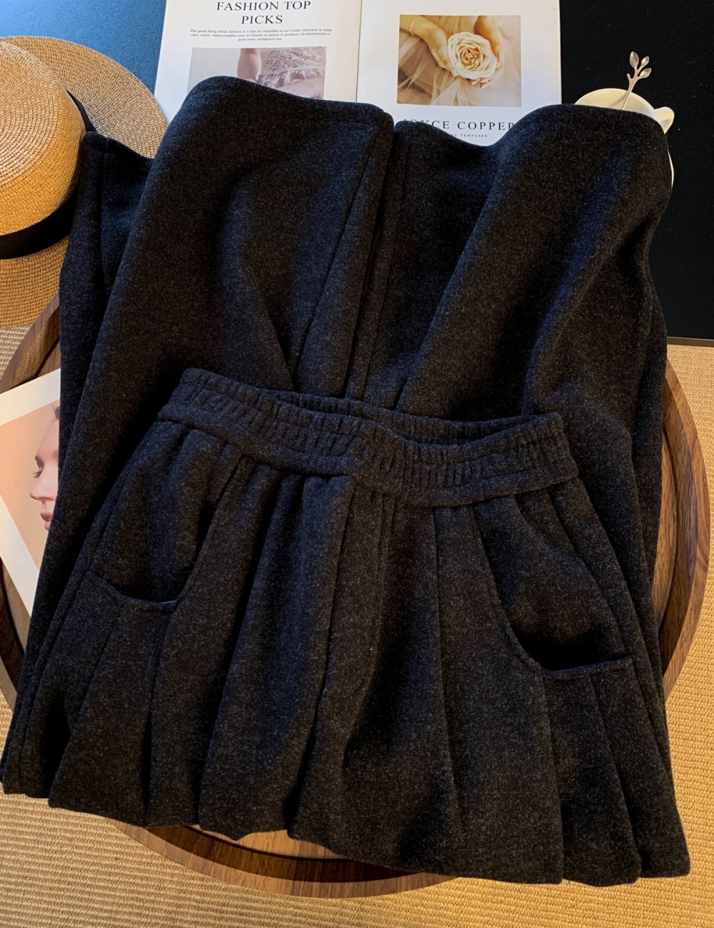 High waist sweatpants wide leg pants for women