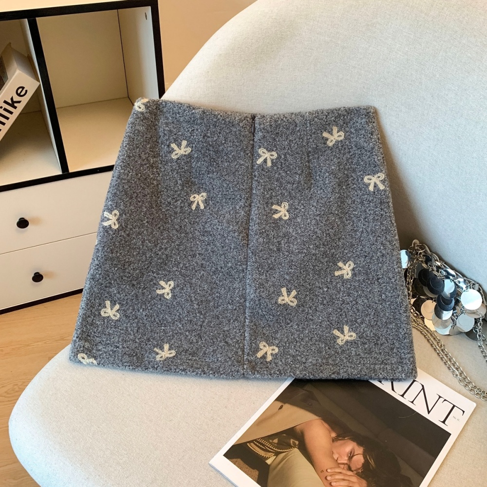 Woolen christmas short skirt Korean style skirt for women