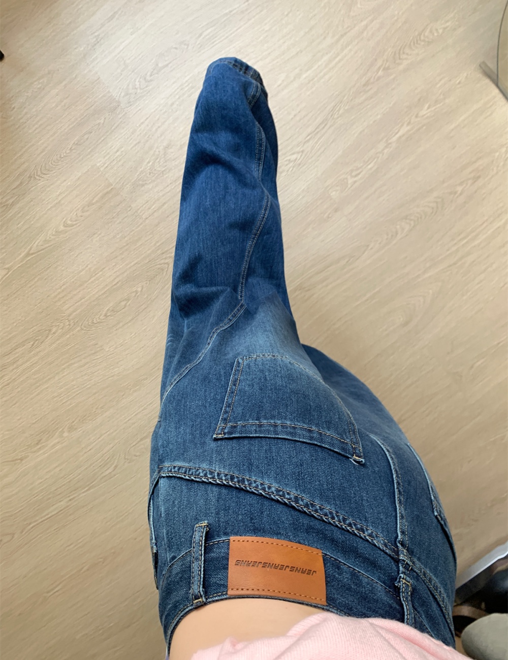 Retro slim straight jeans loose wide leg autumn and winter pants