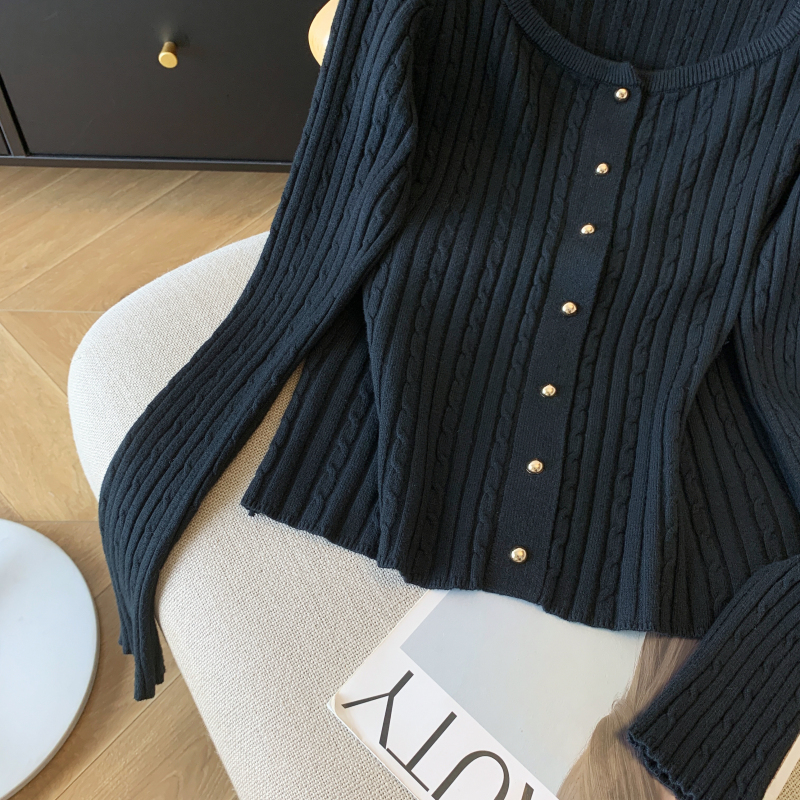 Slim short small shirt Western style cardigan for women