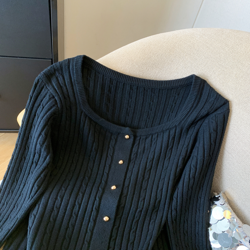 Slim short small shirt Western style cardigan for women