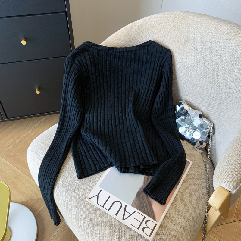 Slim short small shirt Western style cardigan for women