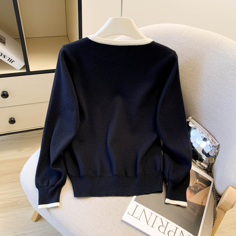 Korean style pullover long sleeve sweater for women