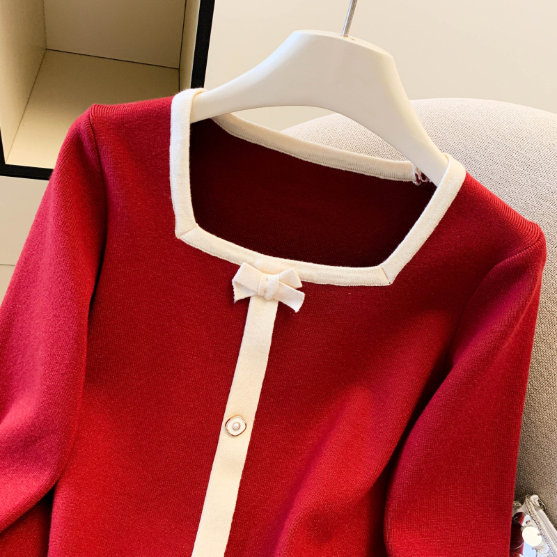 Korean style pullover long sleeve sweater for women