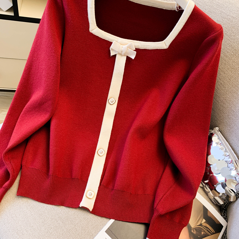Korean style pullover long sleeve sweater for women