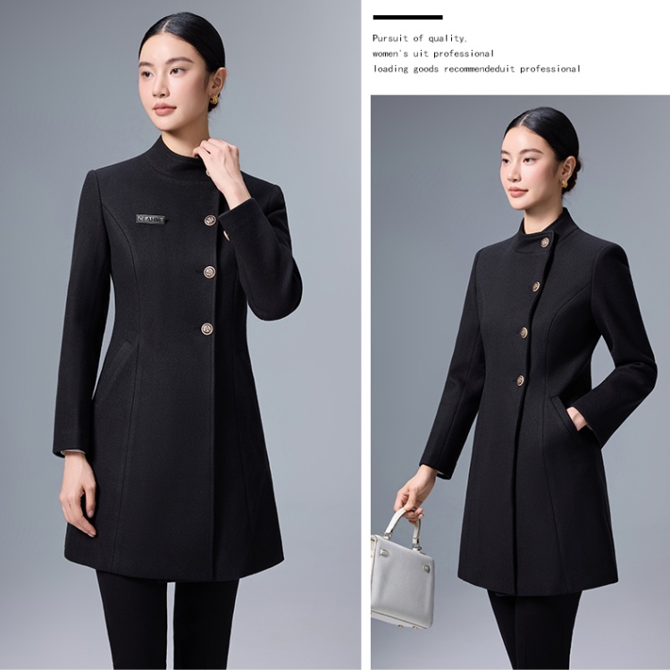 Winter simple woolen coat overalls slim coat