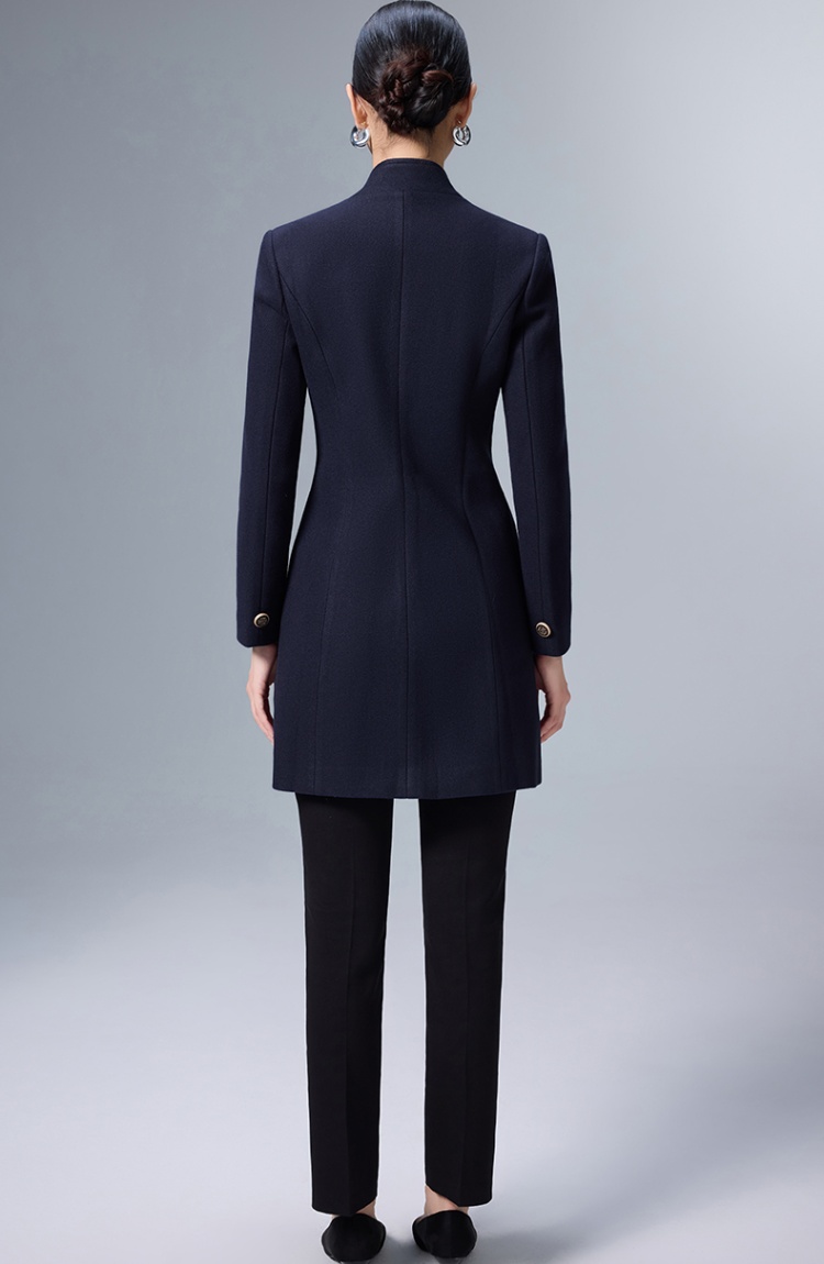 Winter simple woolen coat overalls slim coat