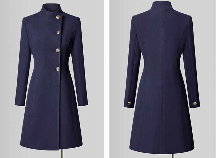 Winter simple woolen coat overalls slim coat