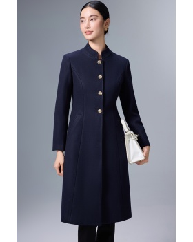 Simple thermal woolen coat thick plus cotton coat for women