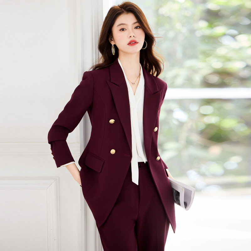 Spring business suit slim coat 2pcs set for women