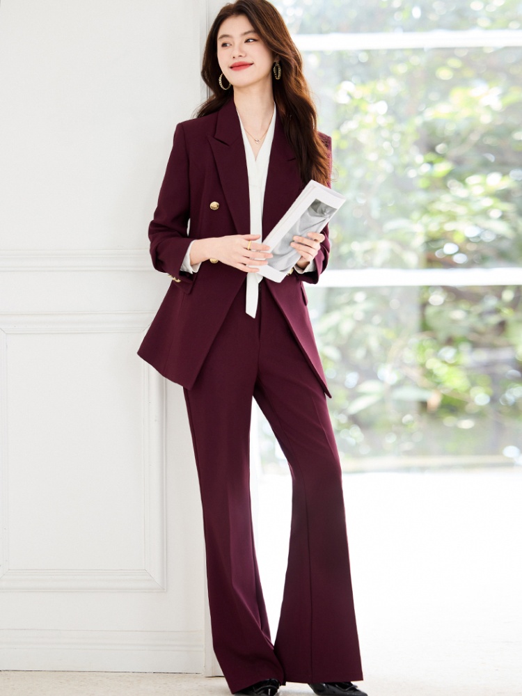Spring business suit slim coat 2pcs set for women