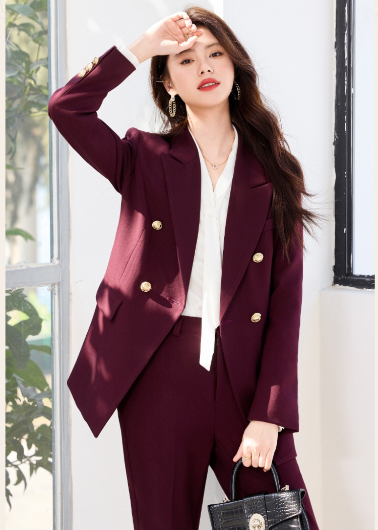 Spring business suit slim coat 2pcs set for women