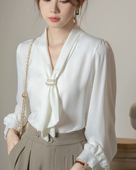 Long sleeve streamer spring and autumn shirt for women