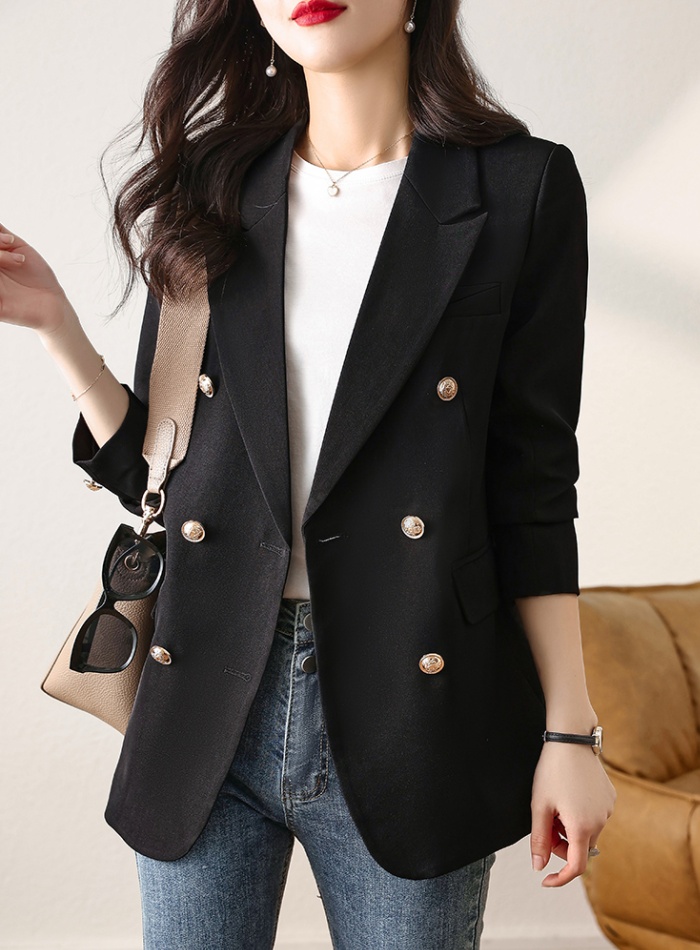 Double-breasted autumn business suit Casual commuting tops