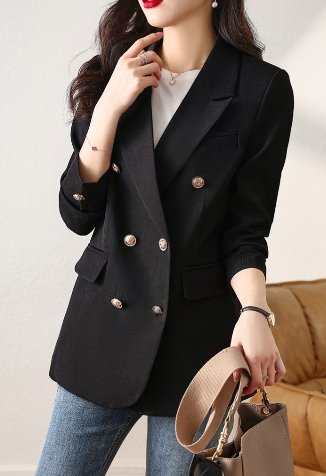 Double-breasted autumn business suit Casual commuting tops