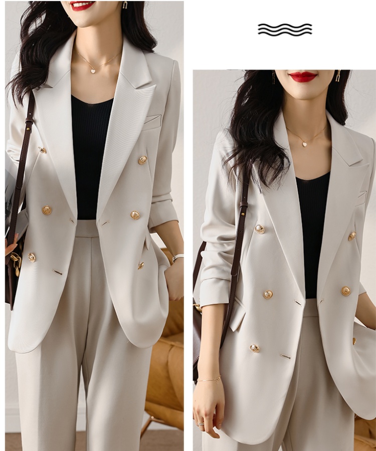 Double-breasted autumn business suit Casual commuting tops