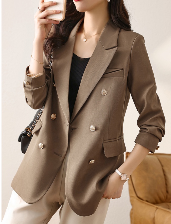 Double-breasted autumn business suit Casual commuting tops