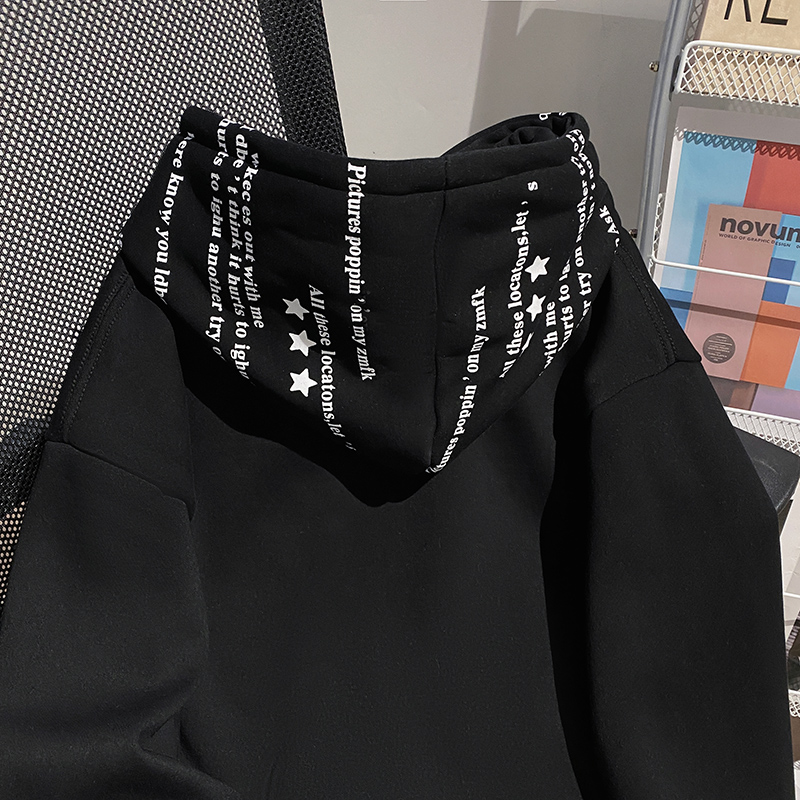 Couples loose tops autumn and winter plus velvet hoodie