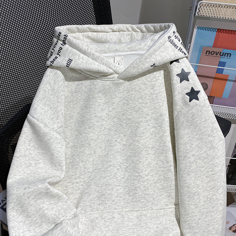 Couples loose tops autumn and winter plus velvet hoodie