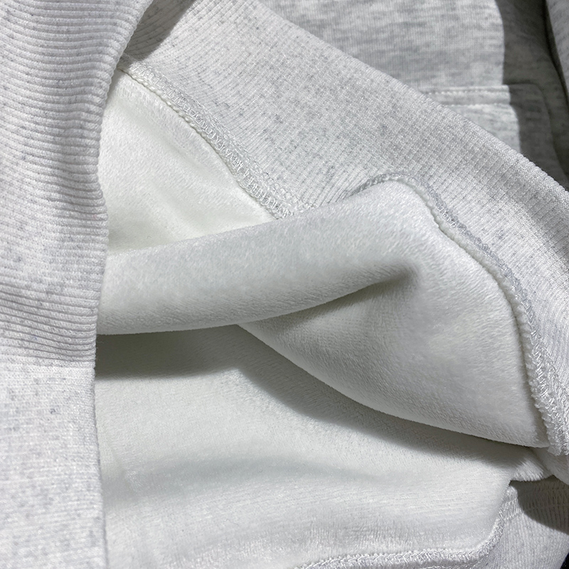 Couples plus velvet hoodie loose embroidery tops