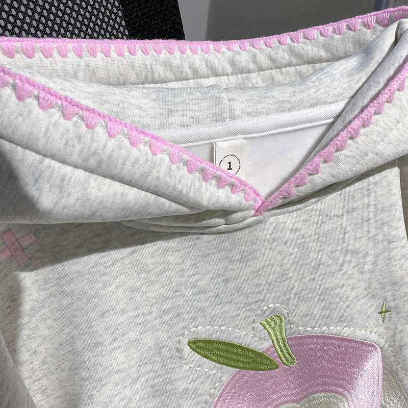 Autumn and winter long tops cartoon hoodie for women