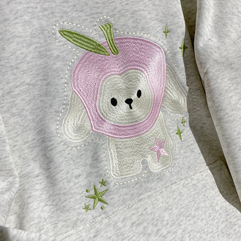 Autumn and winter long tops cartoon hoodie for women