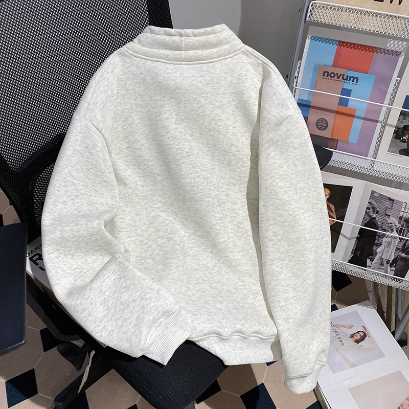 Pure cotton cstand collar embroidery tops for women