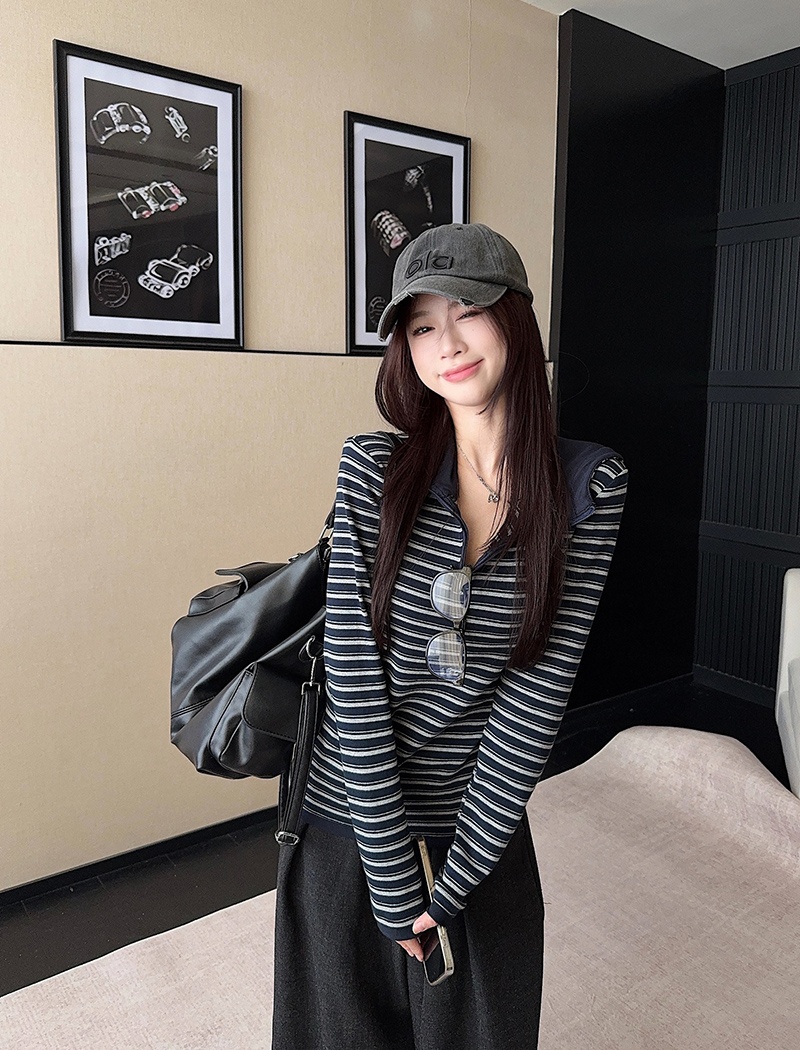 Thin T-shirt American style bottoming shirt for women