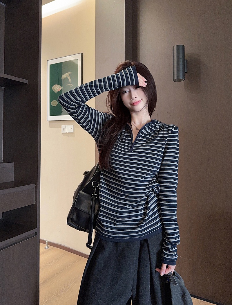 Thin T-shirt American style bottoming shirt for women