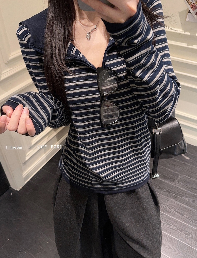 Thin T-shirt American style bottoming shirt for women