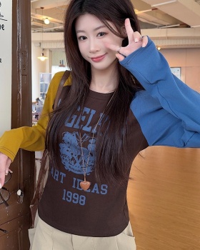 Round neck bottoming shirt tops for women