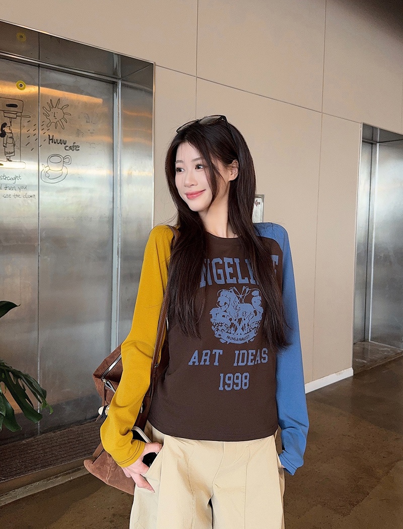 Round neck bottoming shirt tops for women