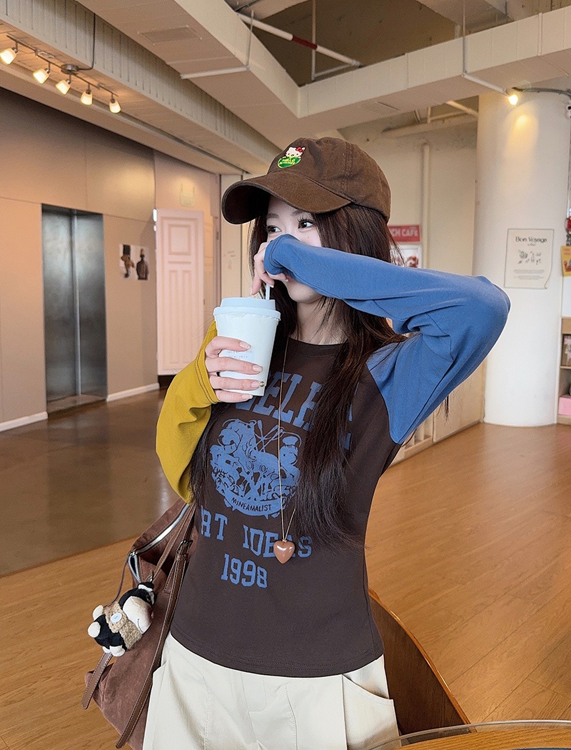 Round neck bottoming shirt tops for women