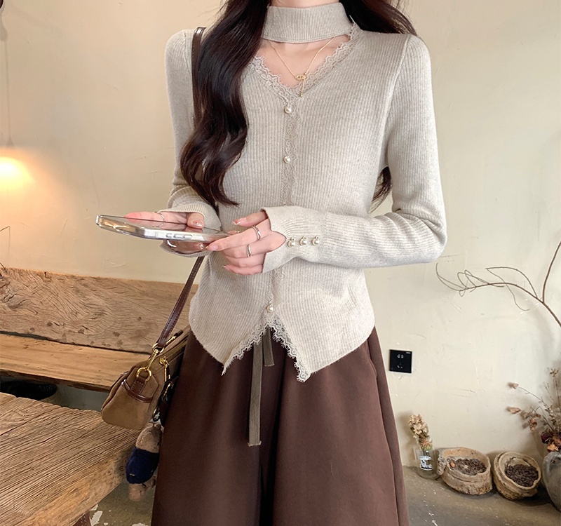 Temperament sweater fashion tops for women