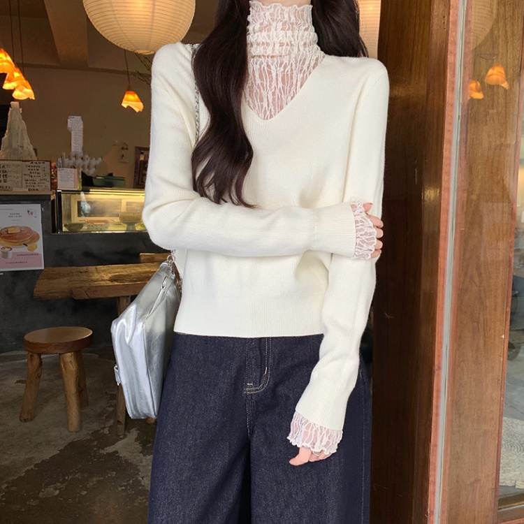 Long sleeve sweater temperament tops for women