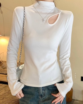 Winter Western style T-shirt sueding tops for women