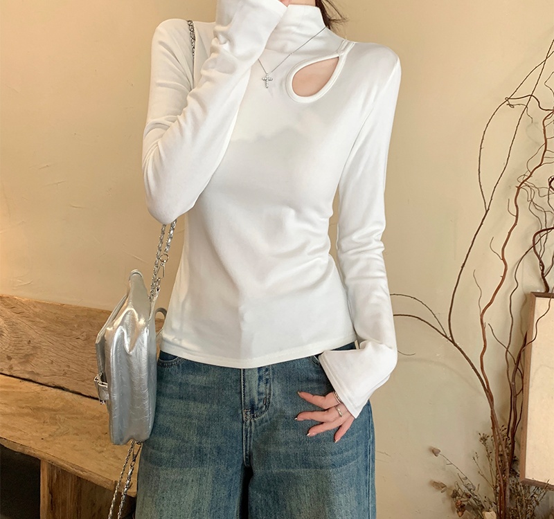 Winter Western style T-shirt sueding tops for women